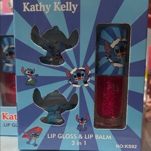 Stitch lip gloss and lip balm set of 3 boxes